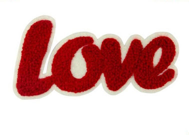Custom iron-on or sew-on letters towel patches embroidery chenille